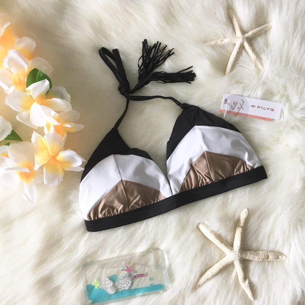 🚀🆕 PilyQ ✦ D Cup ✦ Cadillac Triangle Bikini Top - Picture 6 of 8